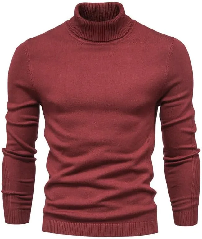 

Мужской свитер с воротником-стойкой Slim Fit, легкий, с длинными рукавами Kenhansion