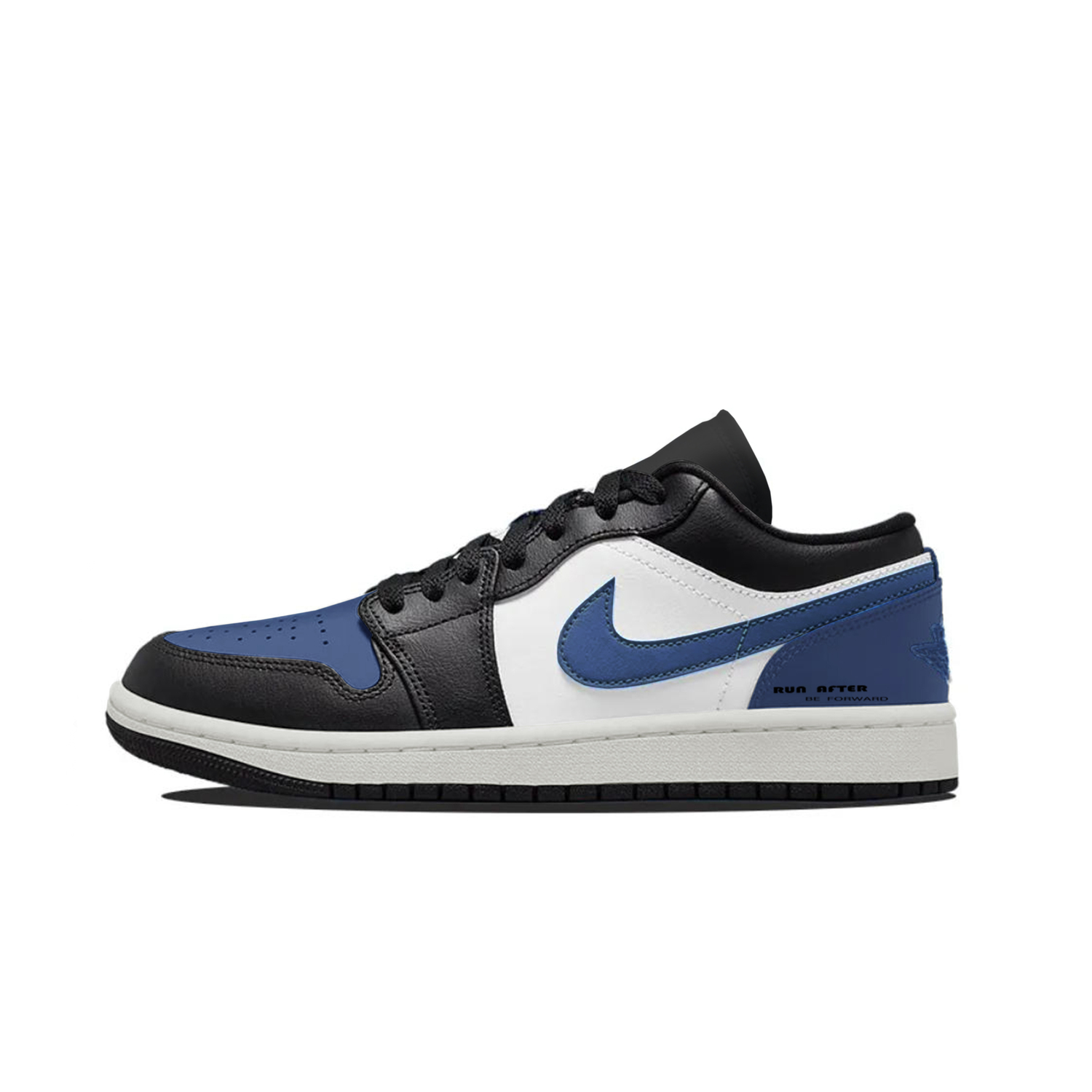 

Air 1 Black Blue Toe устойчивые к истиранию низкие винтажные баскетбольные кроссовки для мужчин Jordan, синий/черный