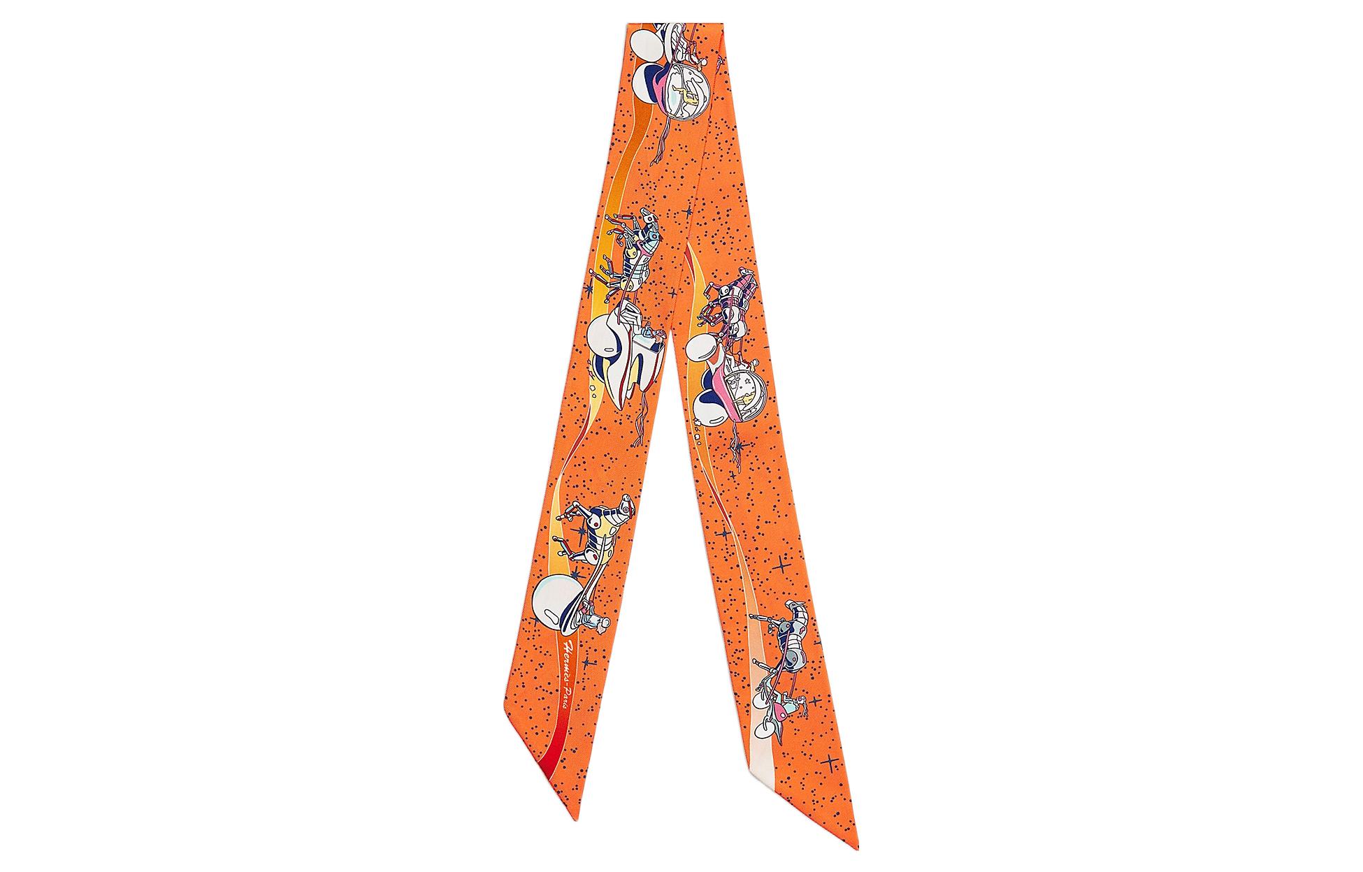 

HERMES Шелковый шарф оранжевый Women's Orange, Orange