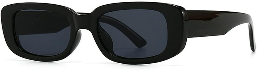 

laureles/Ретро маленькие прямоугольные женские солнцезащитные очки, модные очки с леопардовым принтом желтого цвета, солнцезащитные очки UV400 для мужчин, квадратные солнцезащитные очки, Black-grey