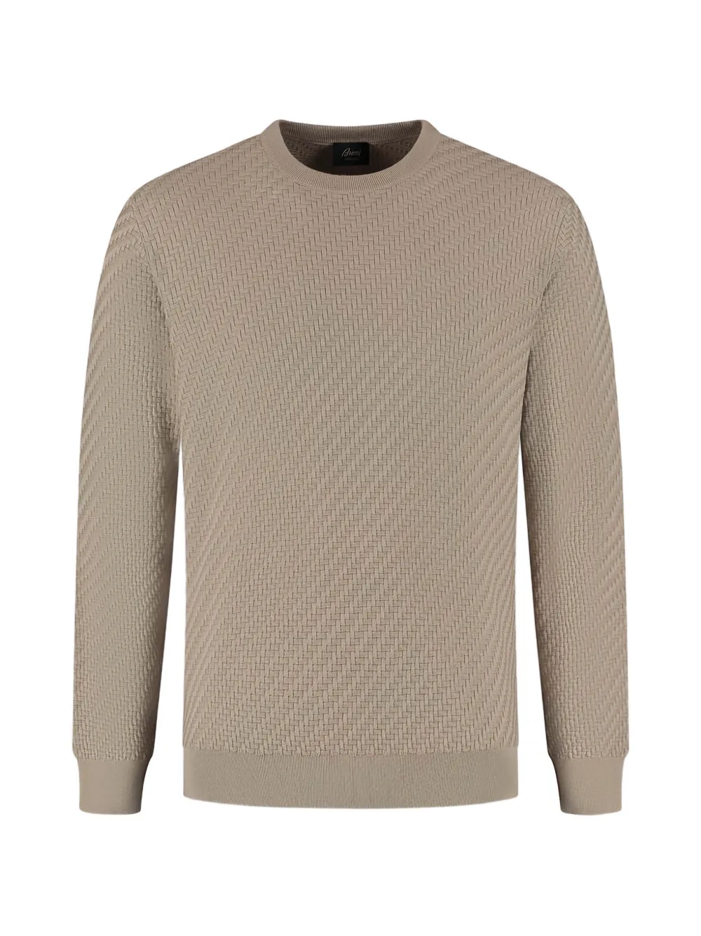 

Свитер с круглым вырезом Brioni, бежевый