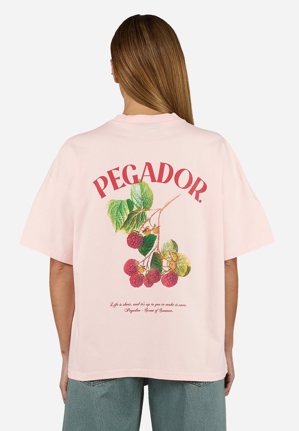 

Футболка с принтом MALLI HEAVY OVERSIZED TEE Pegador, светло-розовый