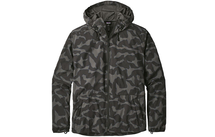 Куртка Stretch Terre Planing для мужчин Patagonia, цвет Black camouflage/AECB — фото 3