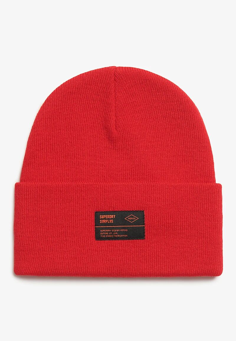 

Вязаная шапка-бини Superdry Surplus в цвете Risk Red