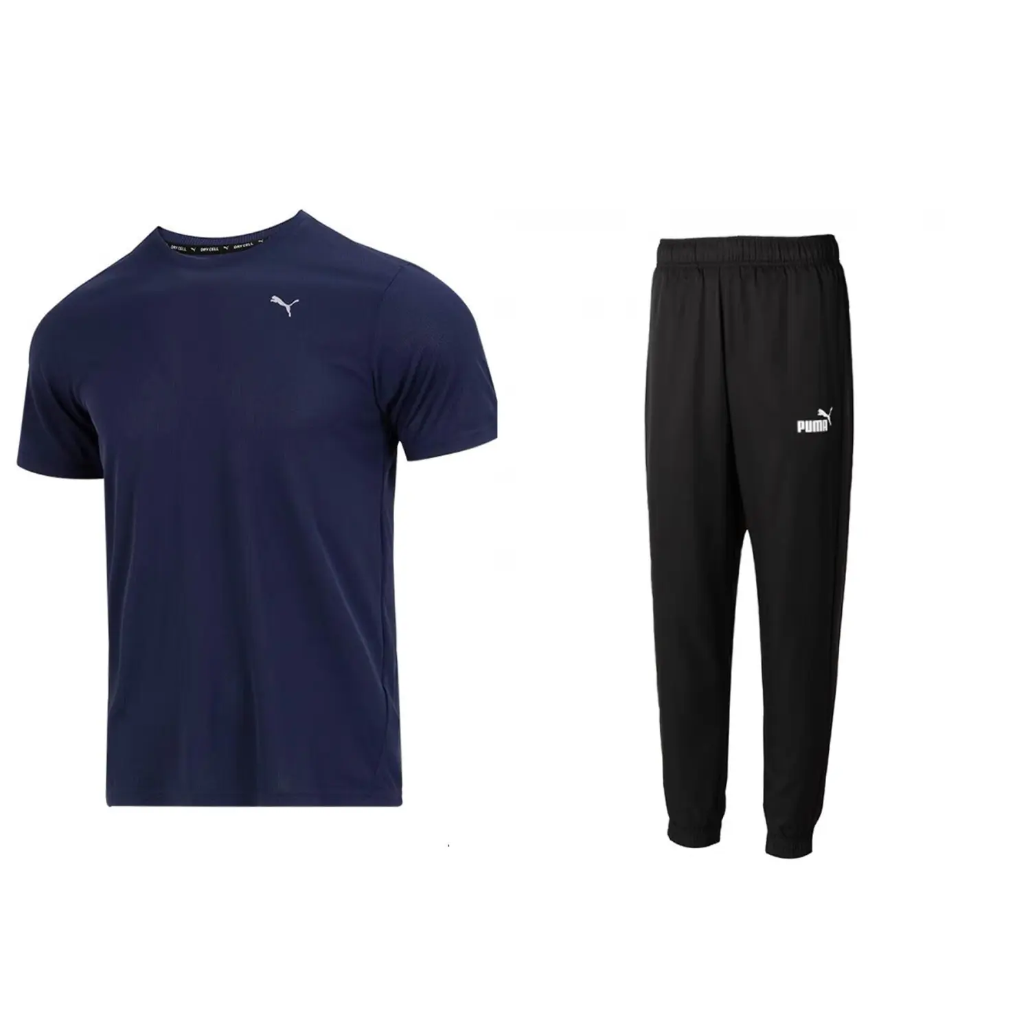 

PUMA Повседневный спортивный костюм мужской комплект темно-синий топ+черные брюки