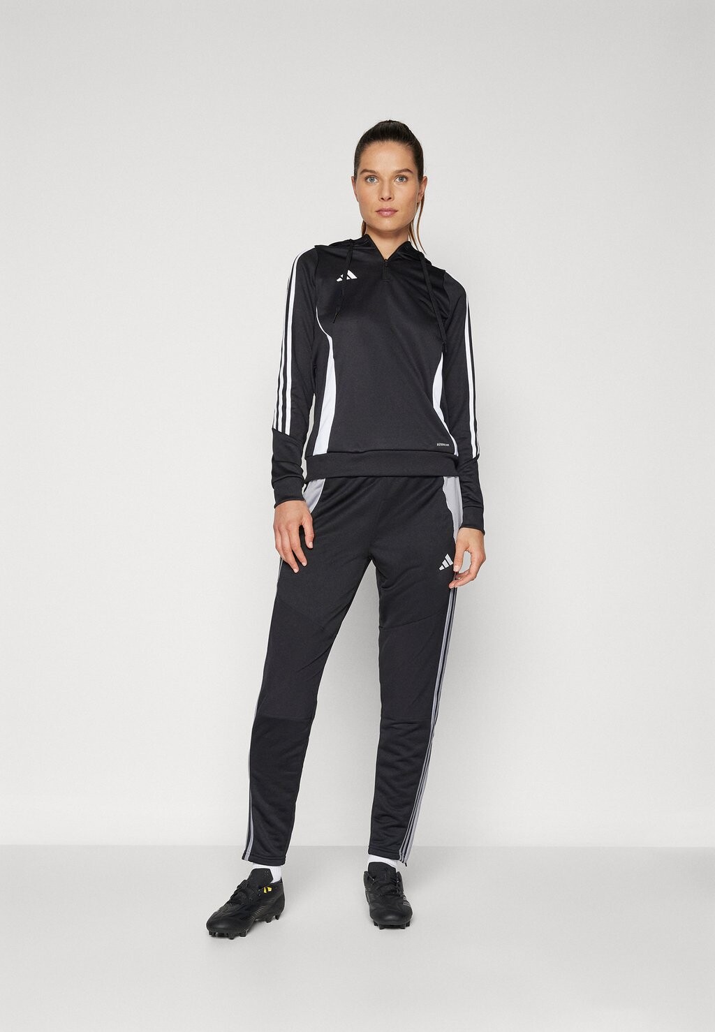 Рубашка с длинным рукавом TIRO TRAINING HOODIE adidas Performance, цвет black/white — фото 2
