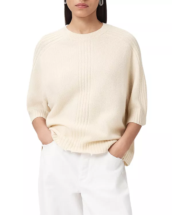 

Футболка Nix из кашемира и шерсти Allsaints, белый