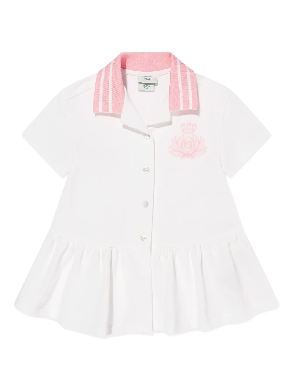 

Платье со складками FENDI KIDS, белый