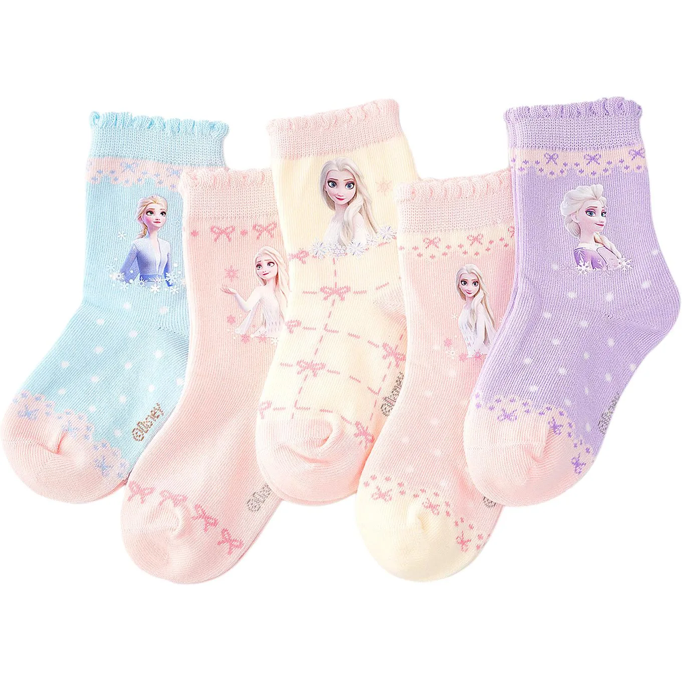 Детские носки Frozen, 5 пар Disney, 3335 Styles, Elsa Mixed 5 Pack