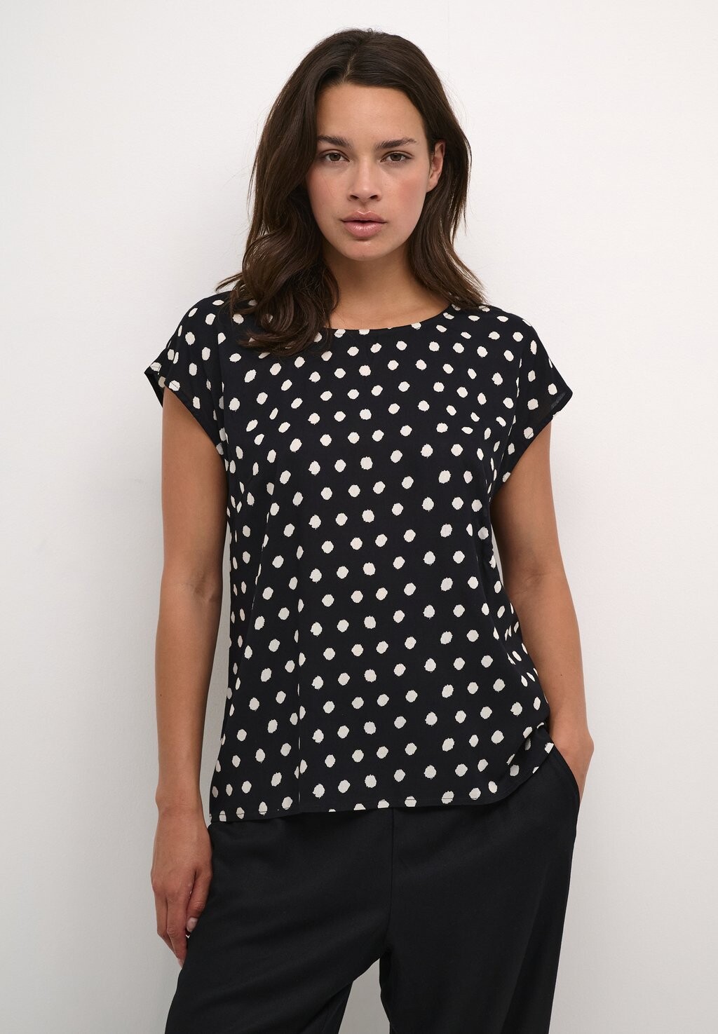 

Блуза ILONA ROUND NECK Kaffe, черный