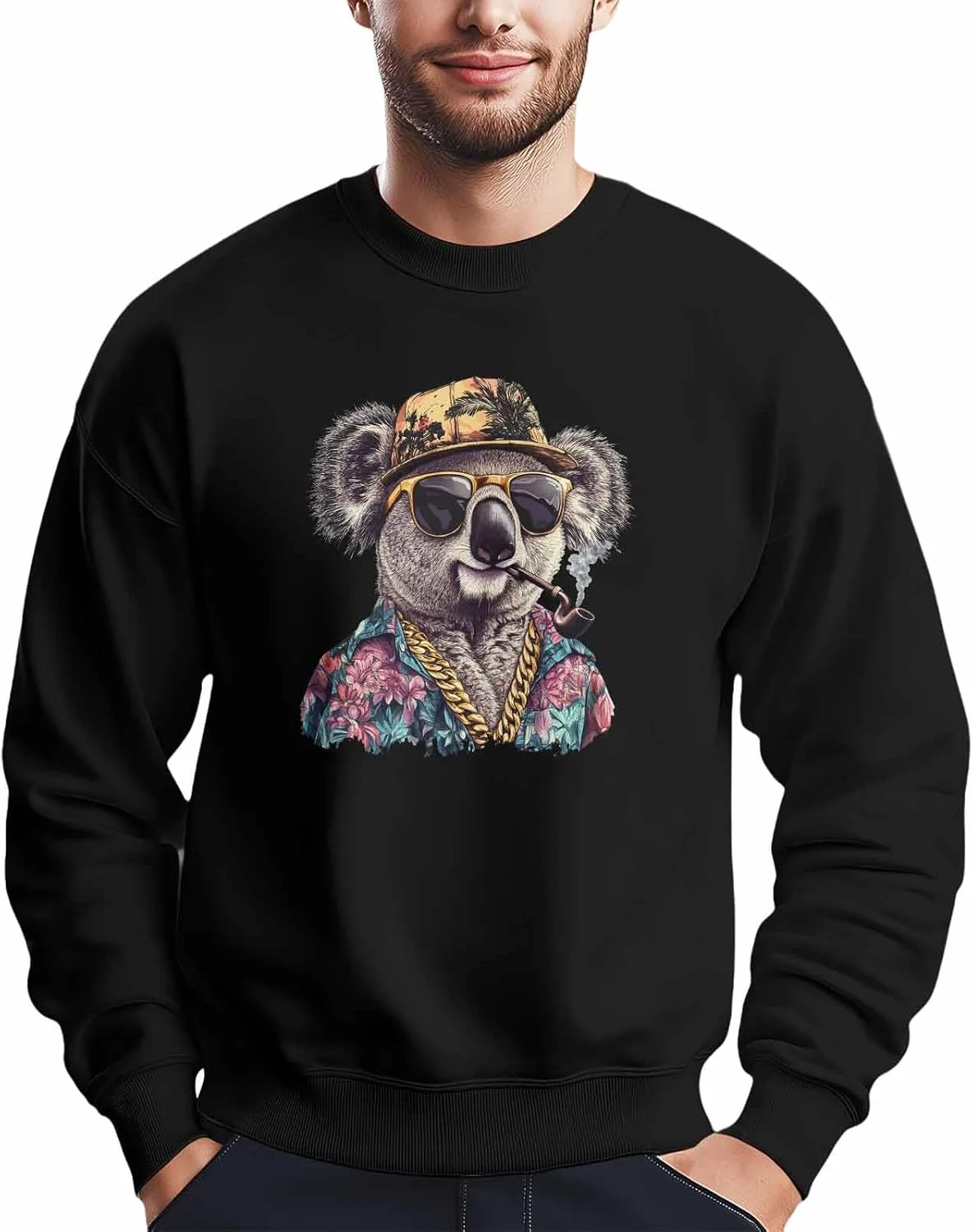 

Мужской свитшот Koala Having A Smoke, лонгслив Winvebermior