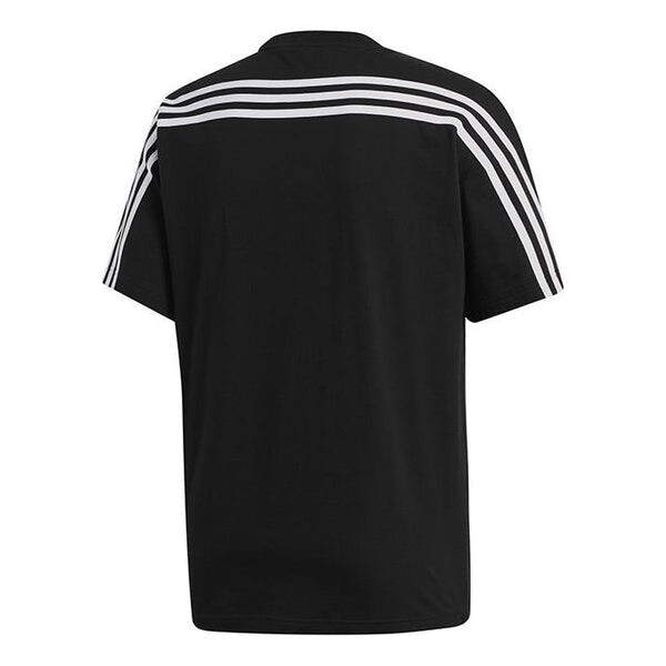 

Футболка adidas M Mh 3S Tee Stripe Sports Training Round Neck Short Sleeve Black, черный