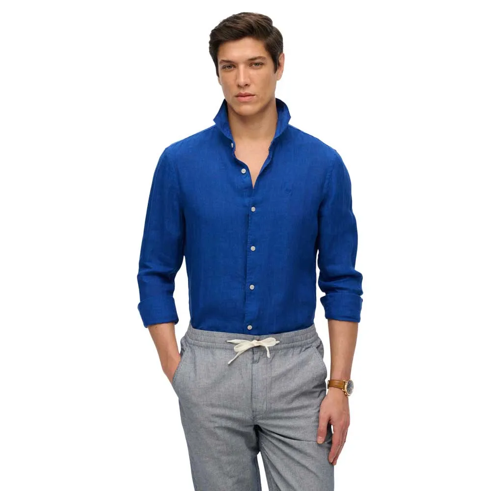 

Рубашка Superdry Sd Embroidered Vacation Linen, синий