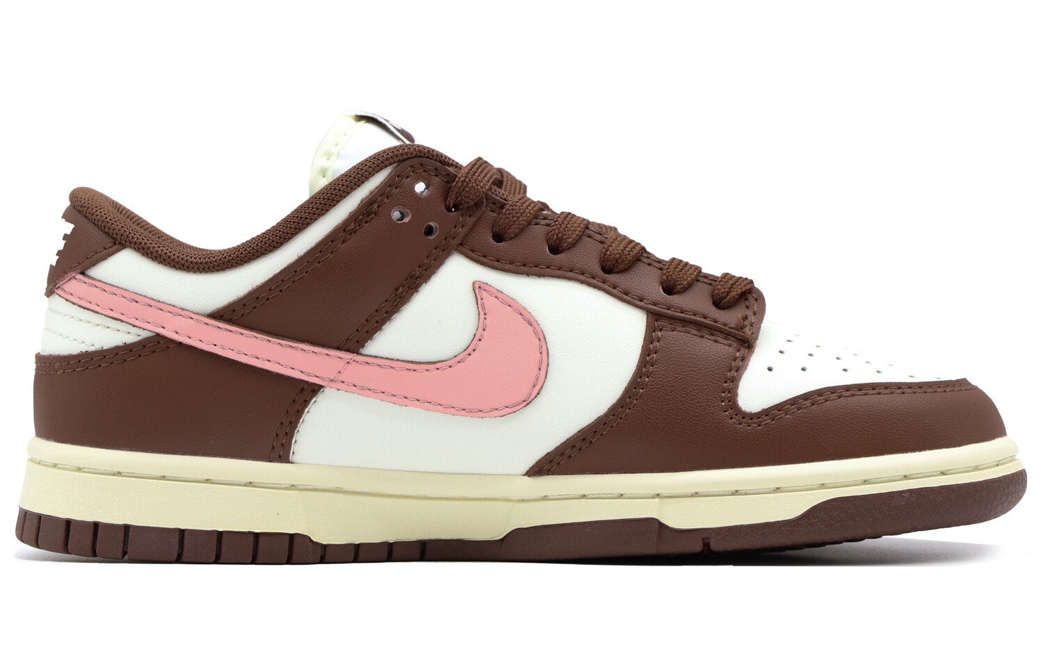 

Кроссовки Nike Dunk Skateboarding Shoes Women's Low-top Pink/brown, бежевый