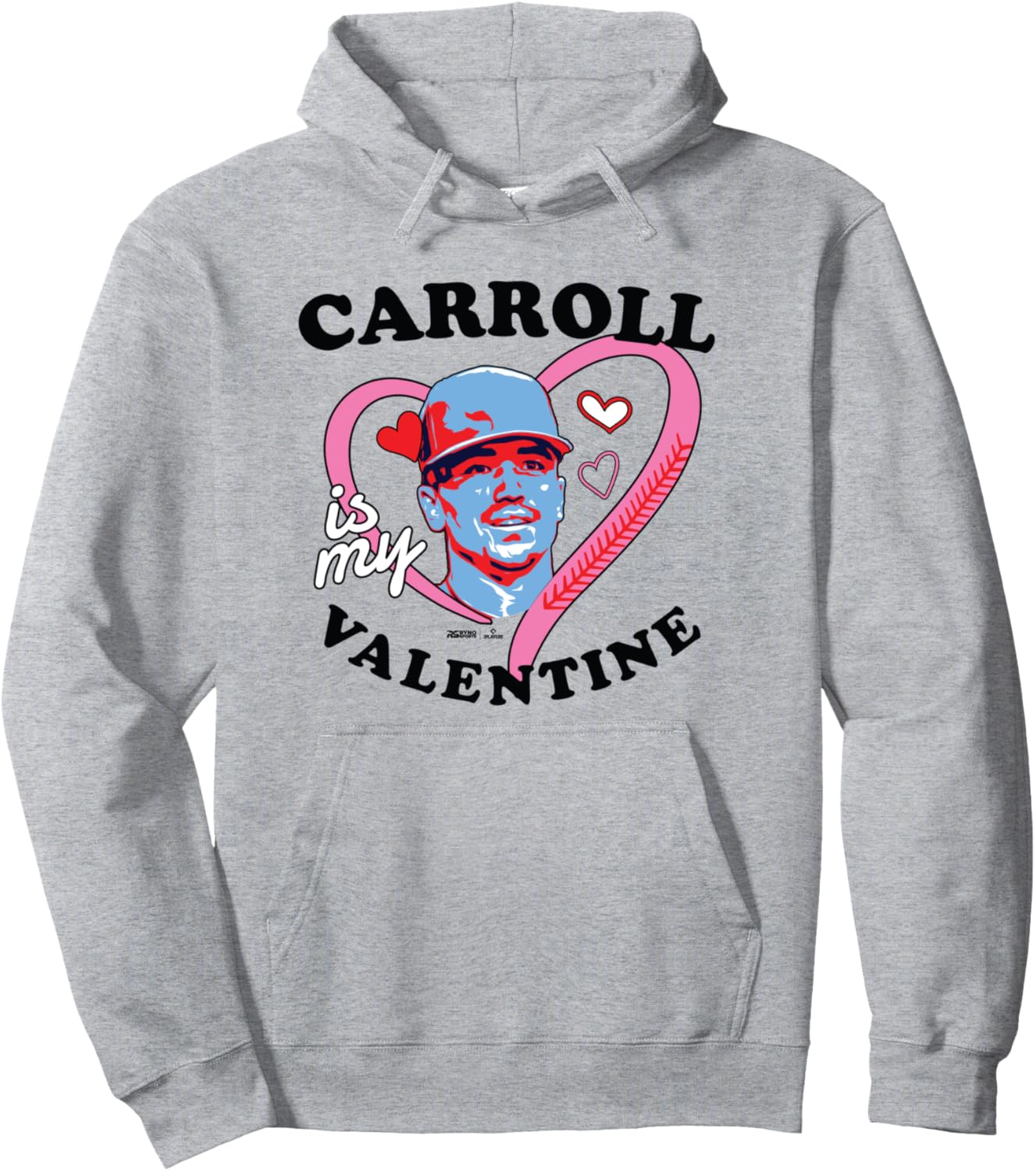 

Худи Corbin Carroll Arizona Baseball Is My Valentine MLBPA Ryno Sports, серый