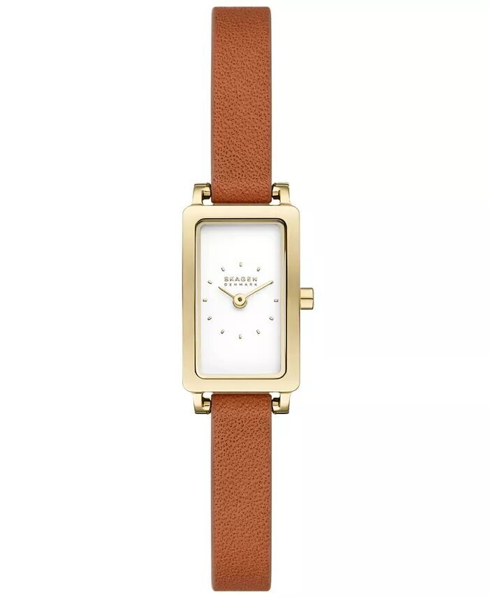 

Женские кроссовки Hagen Micro Two Hand коричневые кожаные Pro-Planet 30 мм Skagen, коричневый