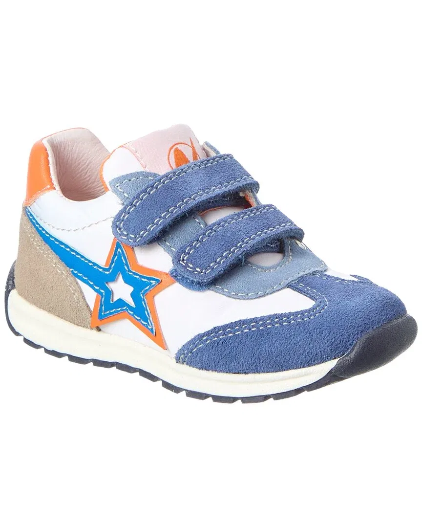 Детские кроссовки на липучках Naturino Crumi Nylon & Suede, синий