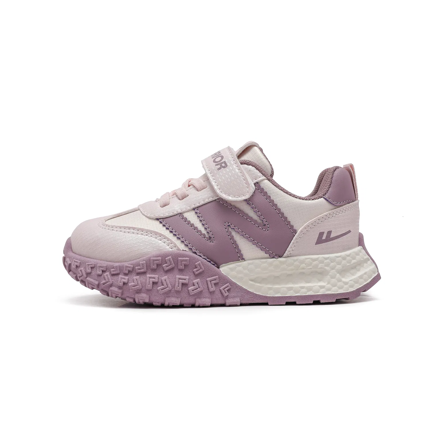 Детские повседневные кроссовки из синтетической кожи, Pink/Taro Purple, WARRIOR