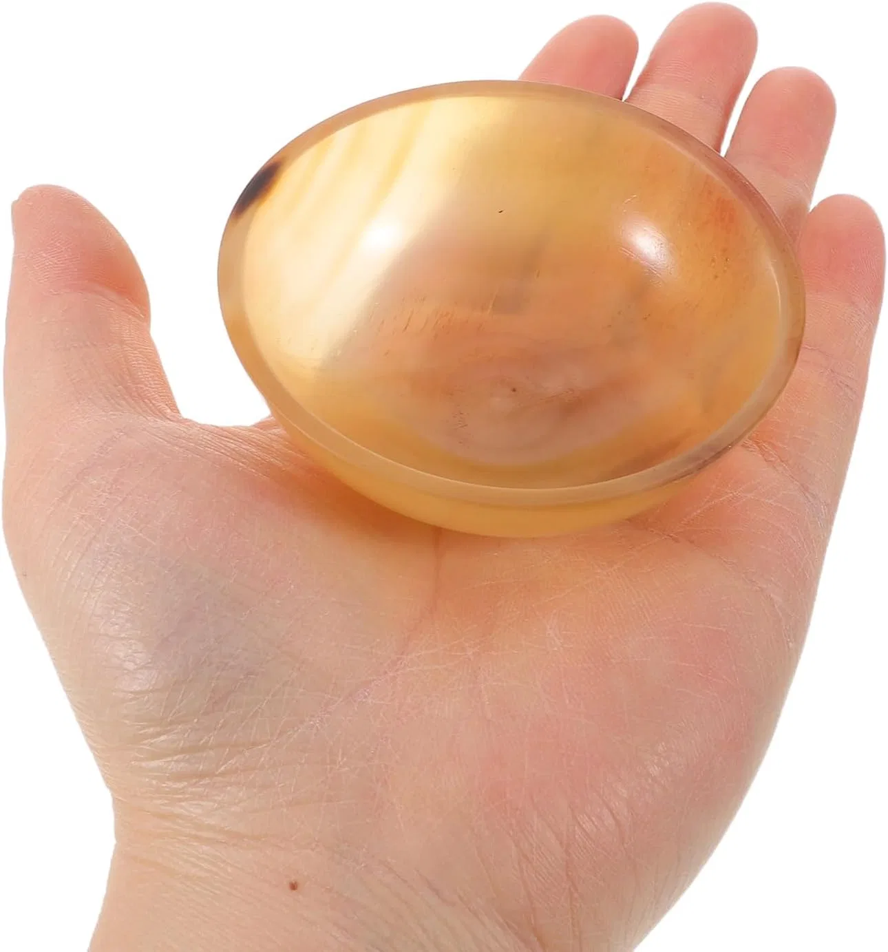 Gua Sha Muskelschabewerkzeug aus Natürlichem Ochsenhorn, Gelb Jojofuny — фото 4