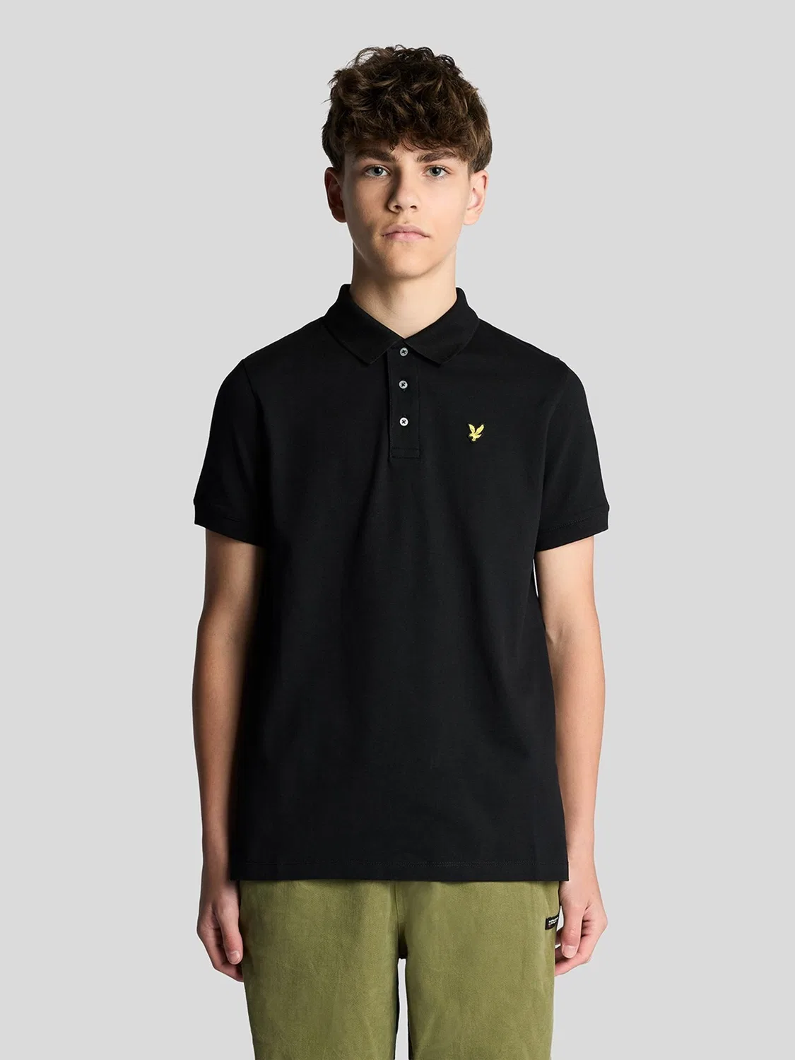 Поло Lyle & Scott Black Plain Polo Shirt, черный
