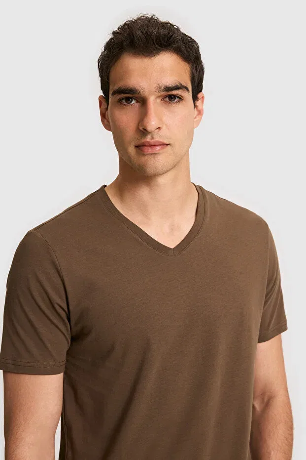 Мужская футболка хлопковая U.S. Polo Assn., Brown — фото 2