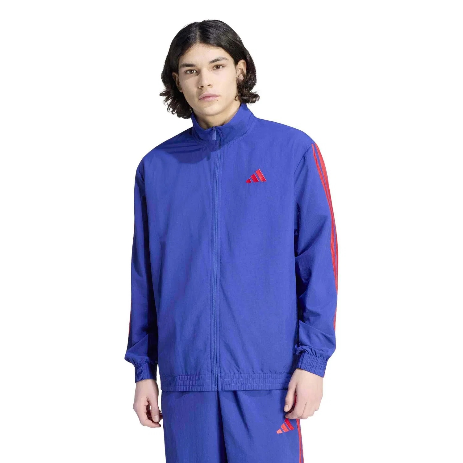 Мужская спортивная футболка с длинным рукавом Adidas Sport M 3S Wv Tt Wc, BLAU — фото 2