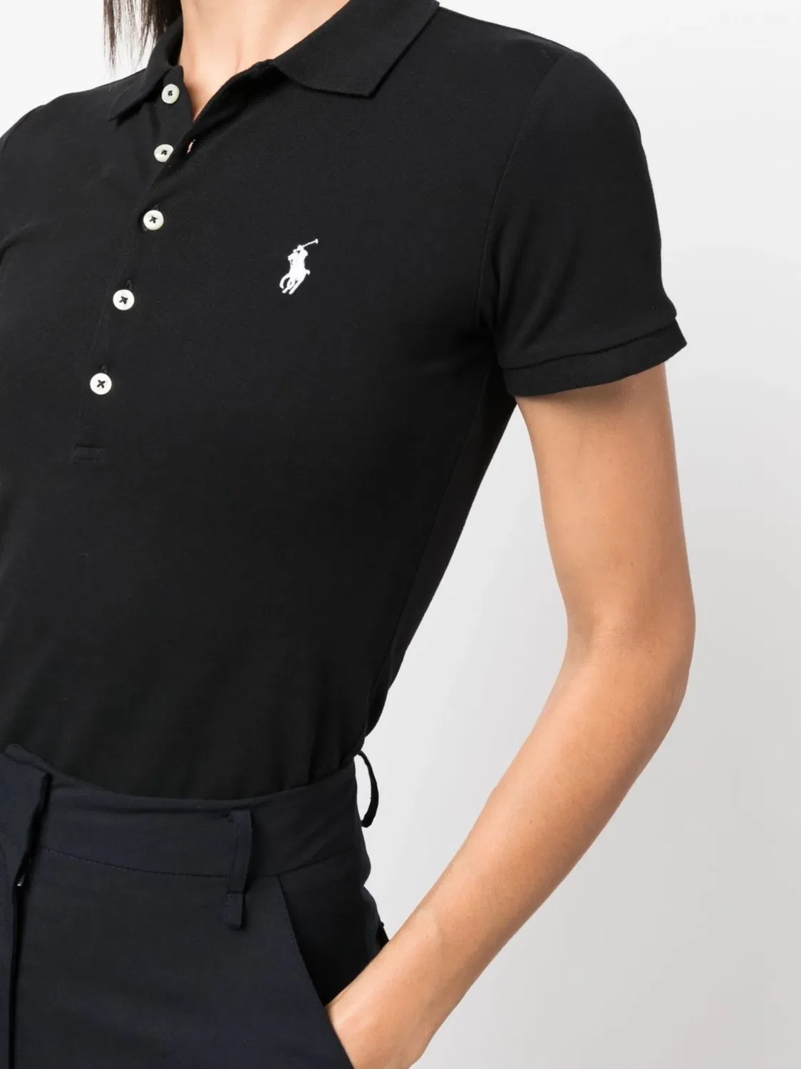 Polo Ralph Lauren Рубашка-поло Julie черная — фото 3
