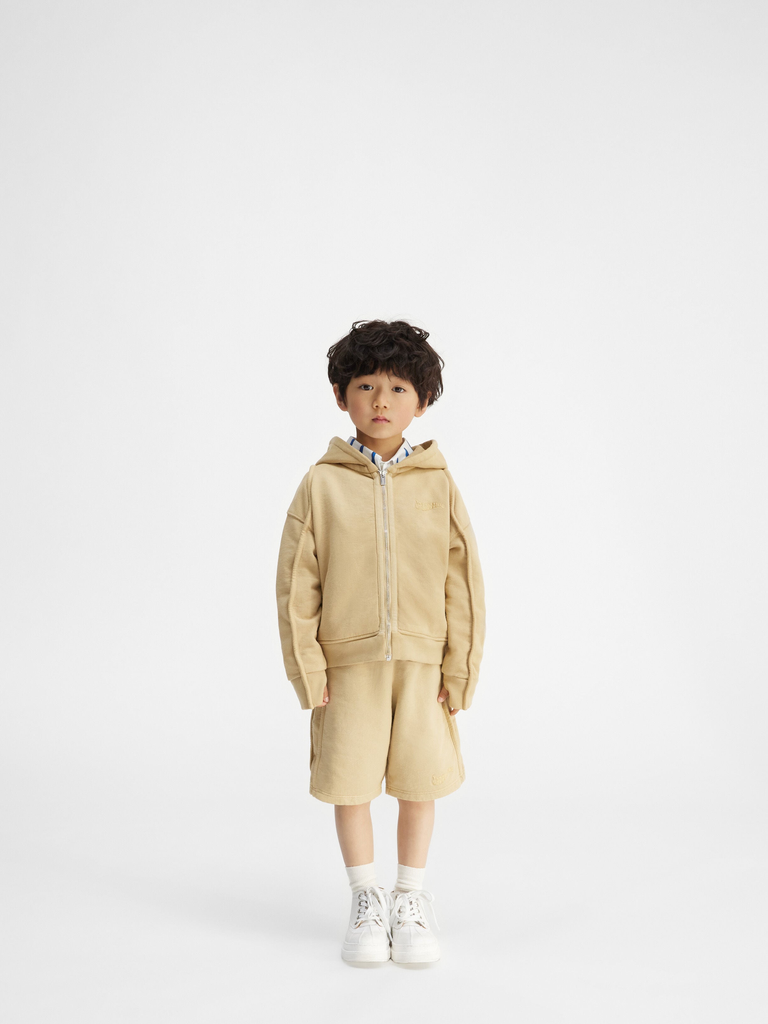 

Флисовые шорты JACQUEMUS The Camargue kids' shorts, темно-бежевый