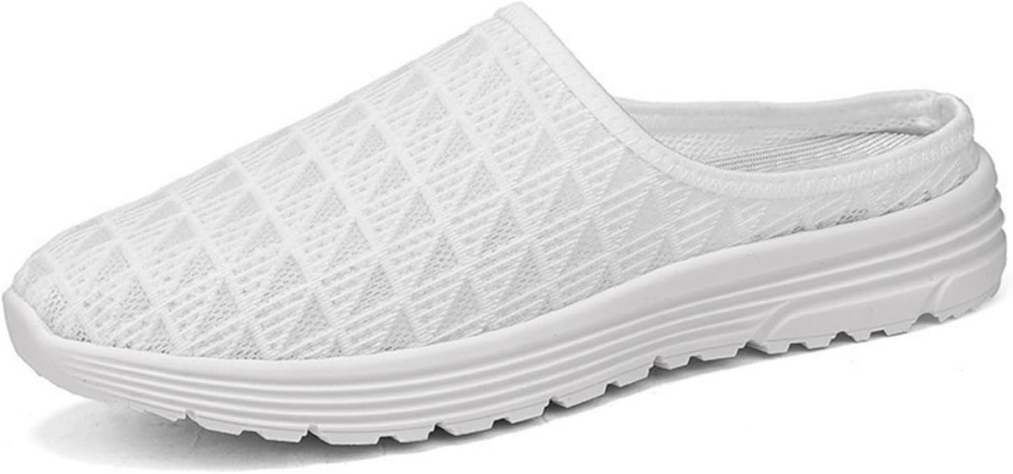 

Садовые сабо для мужчин, слипоны, женские сабо, сетчатые легкие водонепроницаемые удобные шлепанцы, дышащие нескользящие повседневные туфли на открытом воздухе, модные мюли унисекс Xdfvc, белый