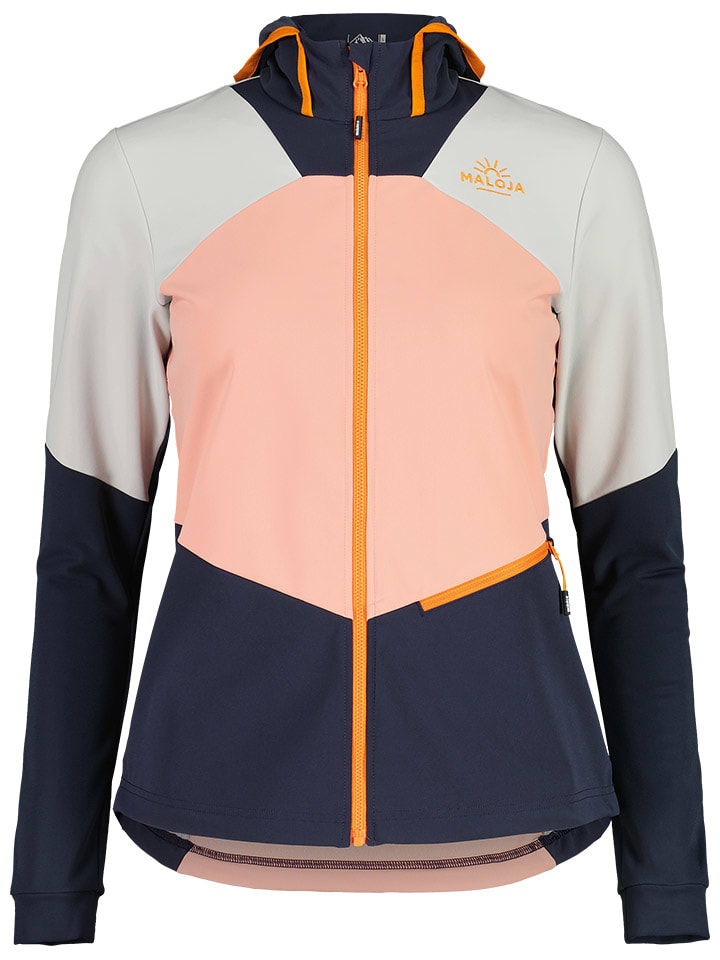 

Куртка софтшелл MarlingM Maloja, цвет dunkelblau/orange/grau