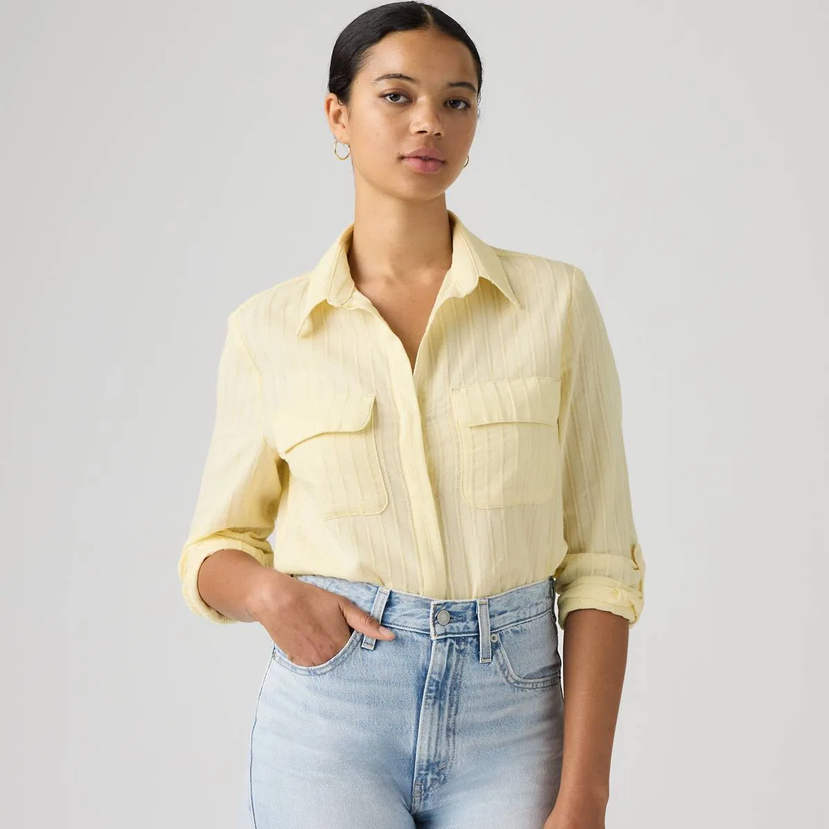 Рубашка на пуговицах Elane в стиле рабочей одежды Levi's, Pear Sorbet - White