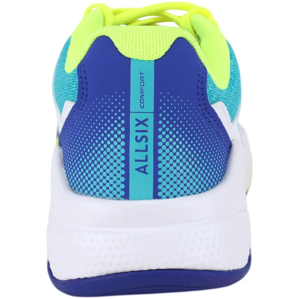 Детские кроссовки для волейбола с легкой гибкой подошвой, White Blue Green, ALLSIX Decathlon — фото 4