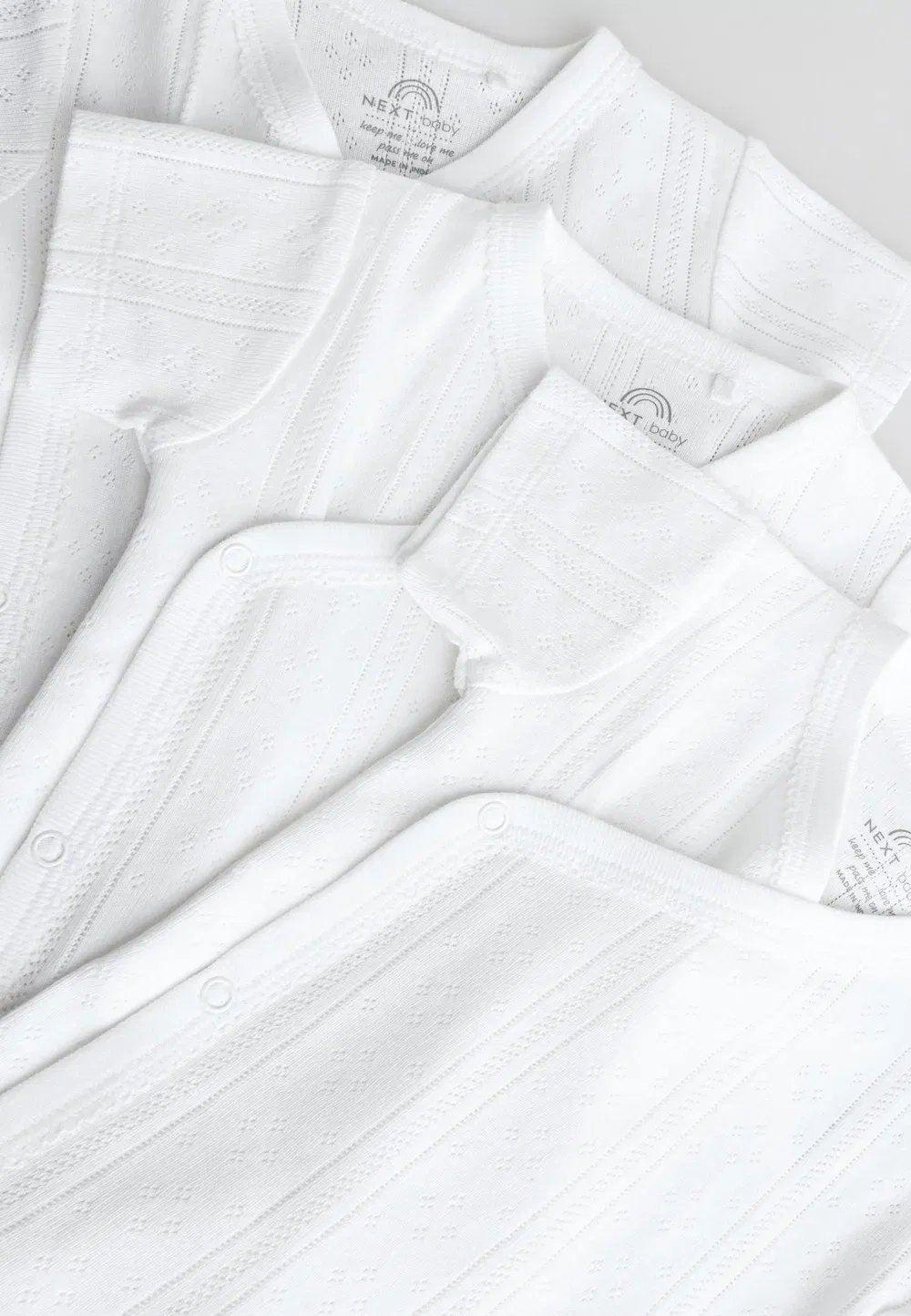 Комплект из 3 боди для малышей с коротким рукавом, стандартного кроя Next, White — фото 3