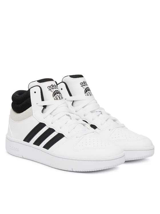 Кроссовки Hoops Mid Classic Shoes Adidas, белый — фото 2