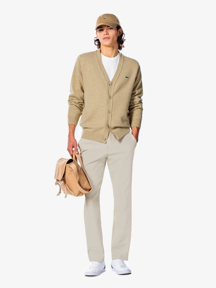 Чиносы двойной вязки LACOSTE, Beige — фото 4