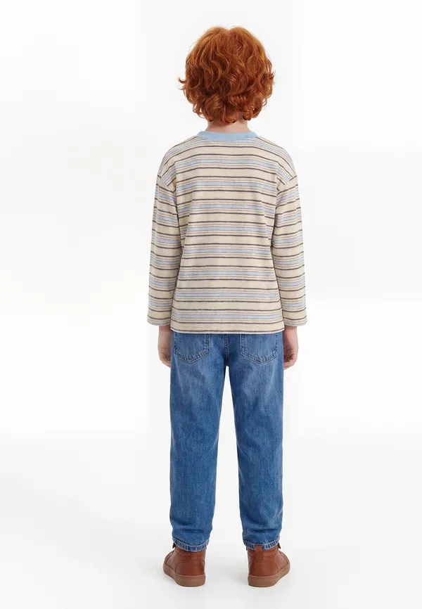 Футболка с длинным рукавом из джерси Johan Wheat, Multi Blue Stripe, синий — фото 2