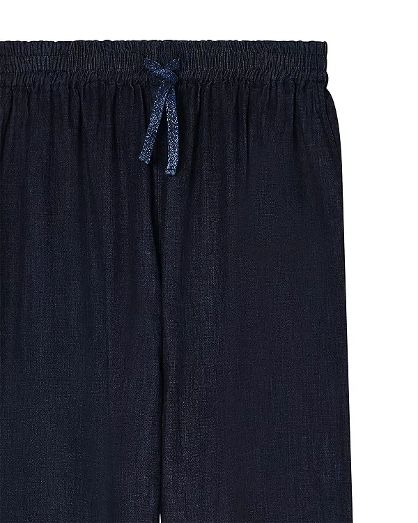 Женские брюки с эластичным поясом Emporio Armani, Blue Denim — фото 3
