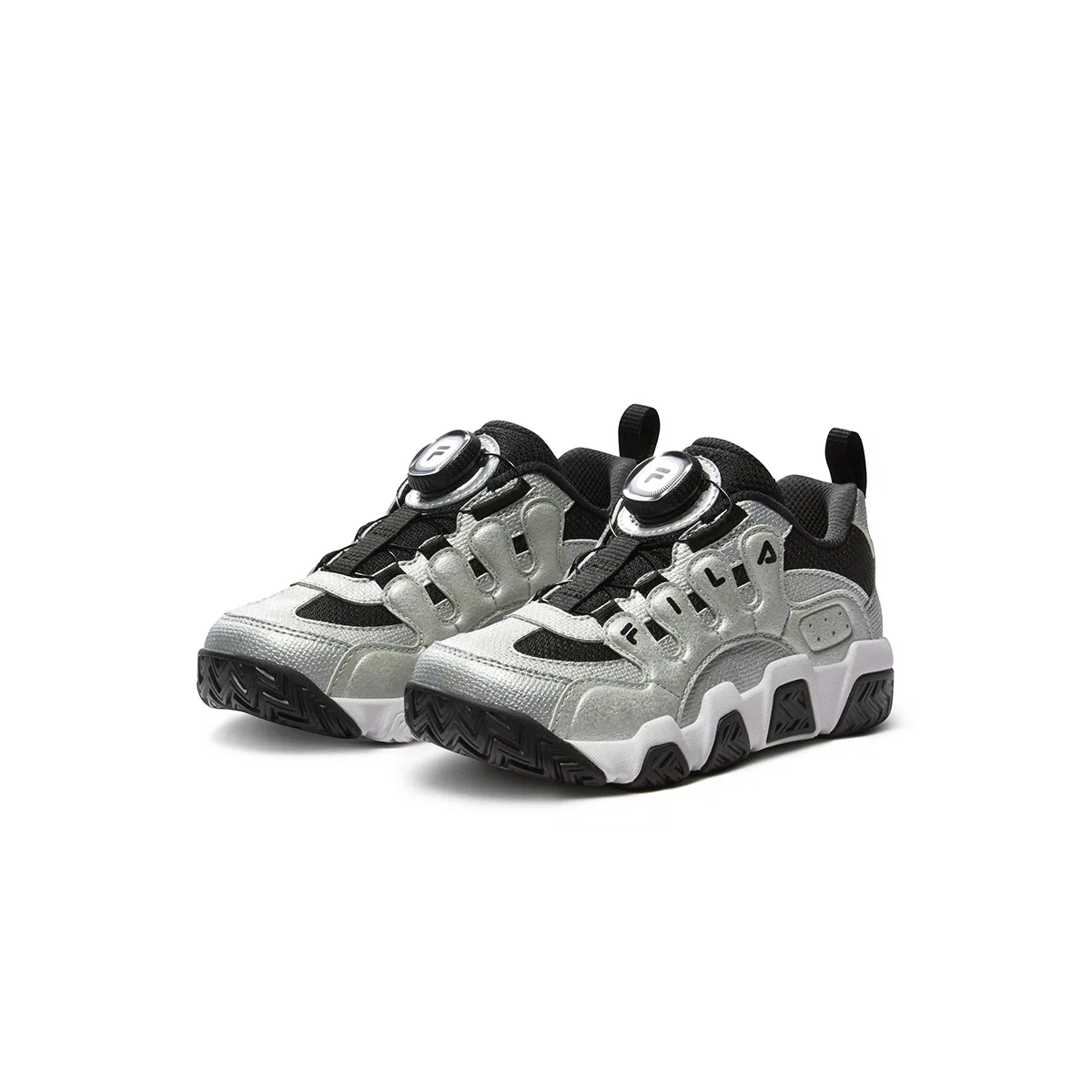 Детские кроссовки для мальчиков FILA KIDS Heritage FHT, Space Silver Black — фото 4