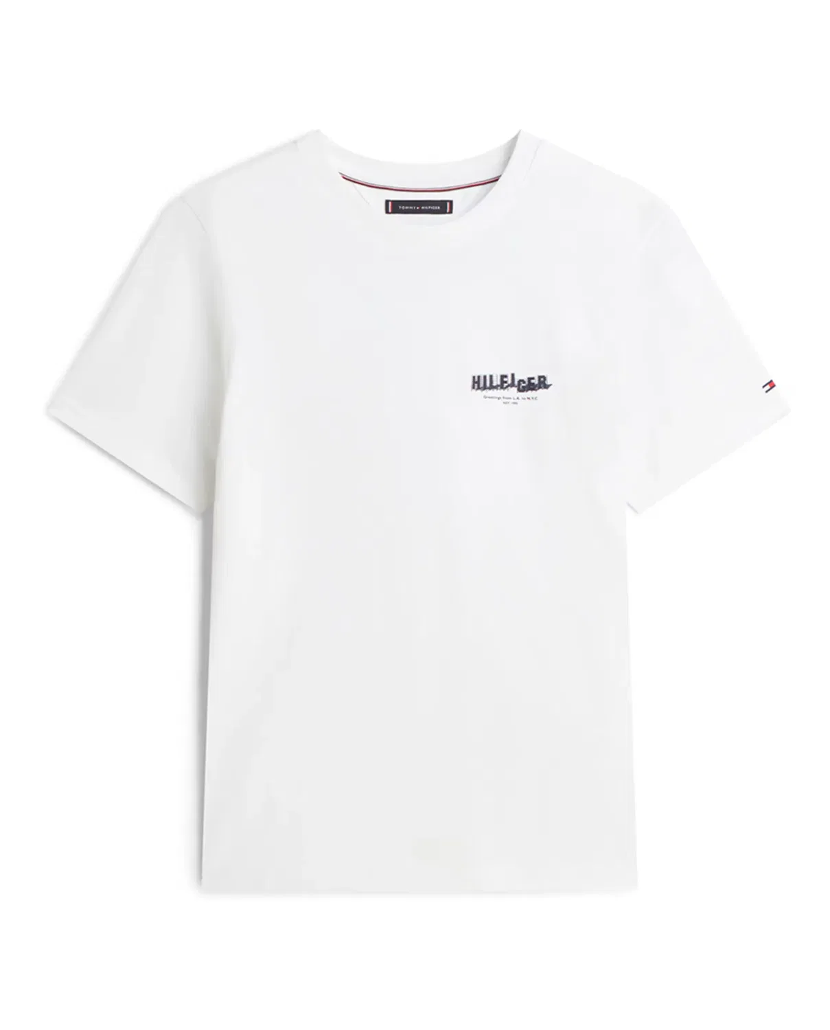 Мужская футболка с принтом Large Logo Tommy Hilfiger, Blanco