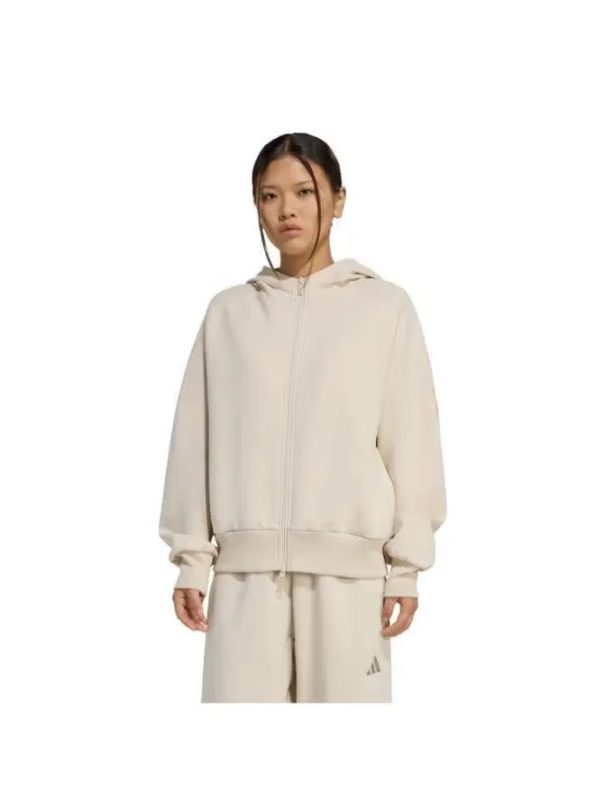 Худи на молнии с мягкой подкладкой Soft Lux Adidas, бежевый