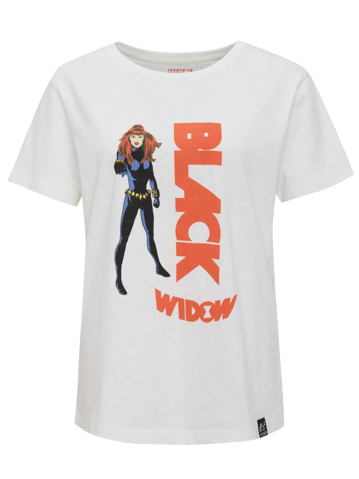 

Футболка Re:Covered T-Shirt Black Widow Graphic Print, экрю