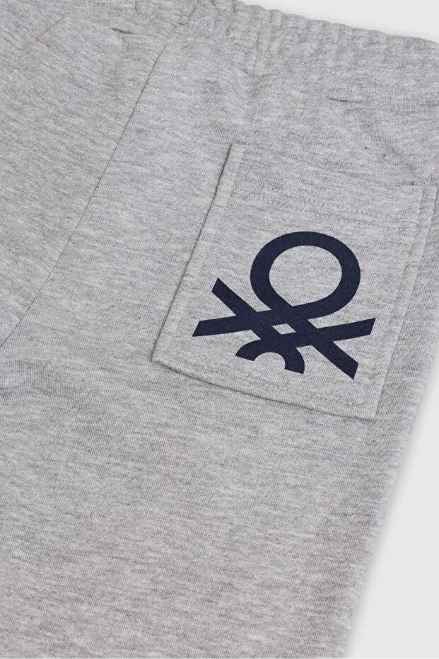 Детские спортивные штаны для мальчиков с принтом Benetton, Gray — фото 4