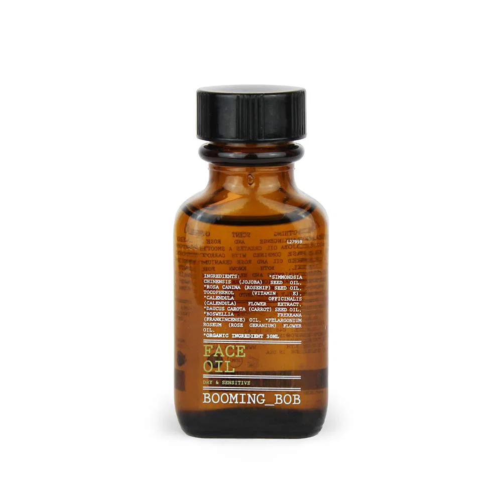Масло для лица Organic Face Oil для сухой и чувствительной кожи, Booming Bob, 30 мл, Rose