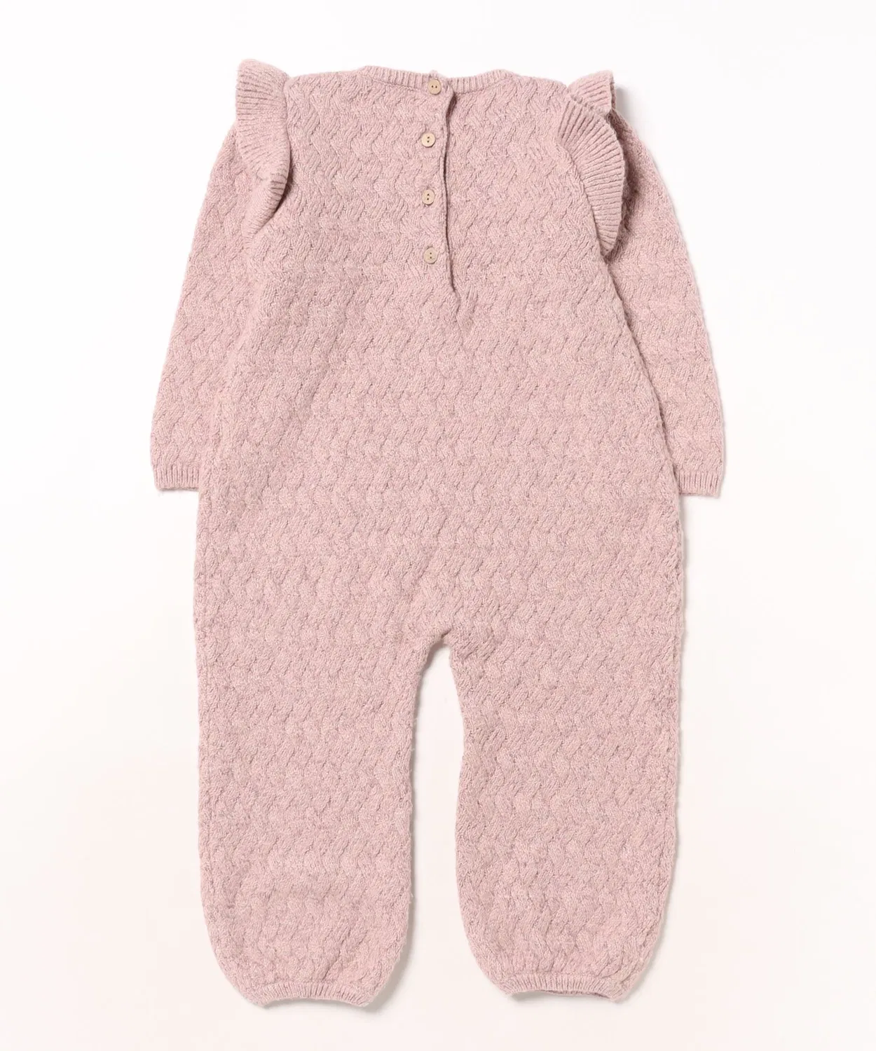 Детский боди-комбинезон с длинным рукавомMira Knit Romper Quincy Mae, Pink — фото 2