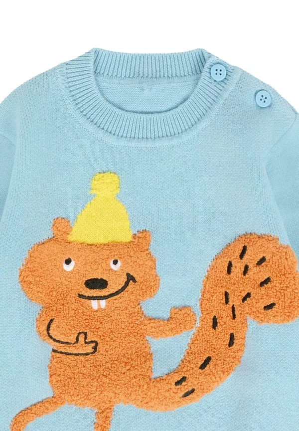 Джемпер с животными Jumper Stella Mccartney Kids, Light Blue, светло-голубой — фото 3
