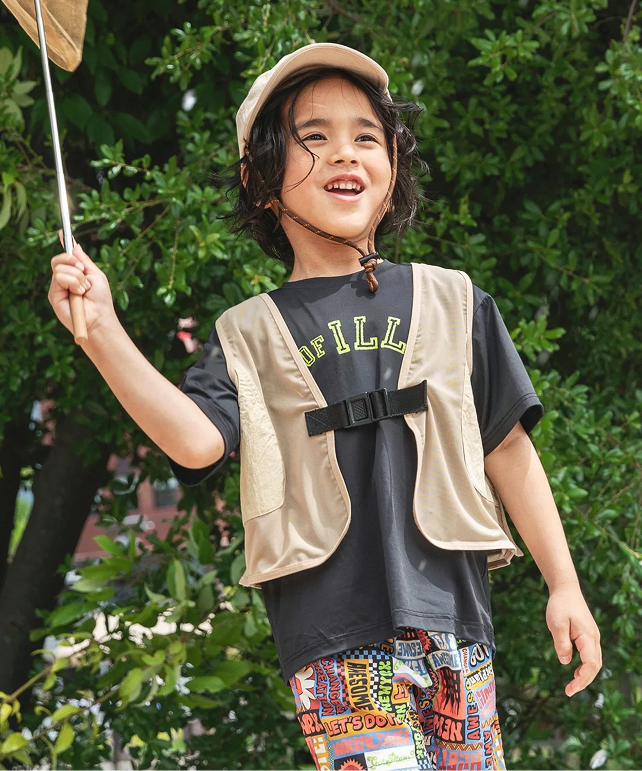 Детская футболка с длинным рукавомс охлаждающим жилетом BREEZE Summer Yell, Black — фото 4