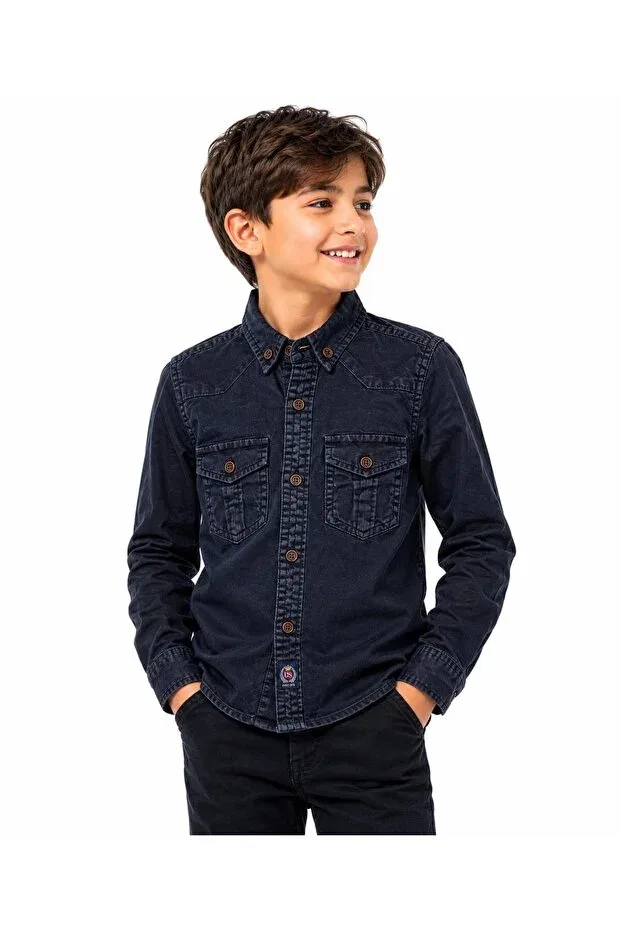 Детская рубашка для мальчиков с длинным рукавом Dgs Kids, Black