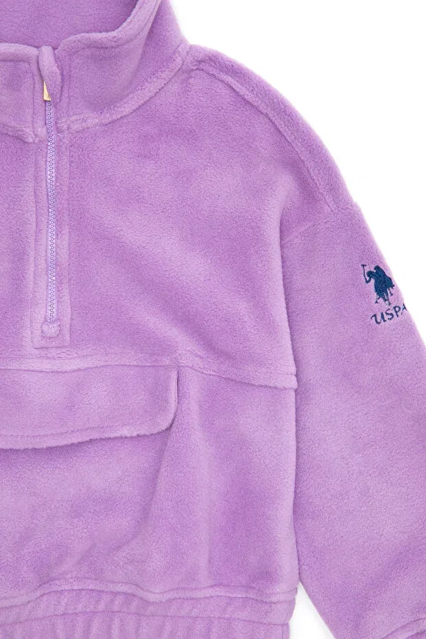 Детские свитшот для девочек с длинным рукавом U.S. Polo Assn., Lilac — фото 3