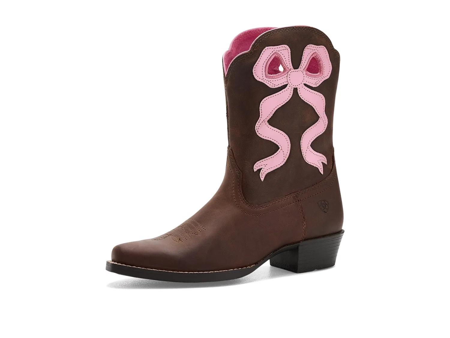 Ботинки в стиле вестерн Lil Beaux D Toe (для малышей/детей постарше) Ariat Kids, Distressed Brown