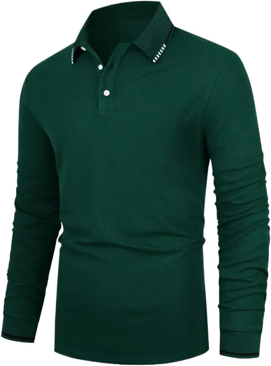 Мужская повседневная футболка с длинным рукавом, Dark Green
